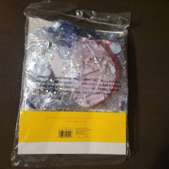 Sun Squad Inflatable Dalmatian Dog Split Ring Glitter Swim Tube Ages 3-6', 23" L - Picture 11 of 11